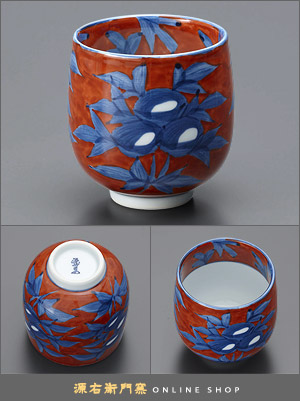 Cuadro de peonía de color rojo intenso (taza de té)