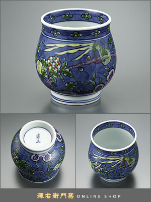 Flores y pájaros antiguos de Somenishiki (taza de té pequeña)