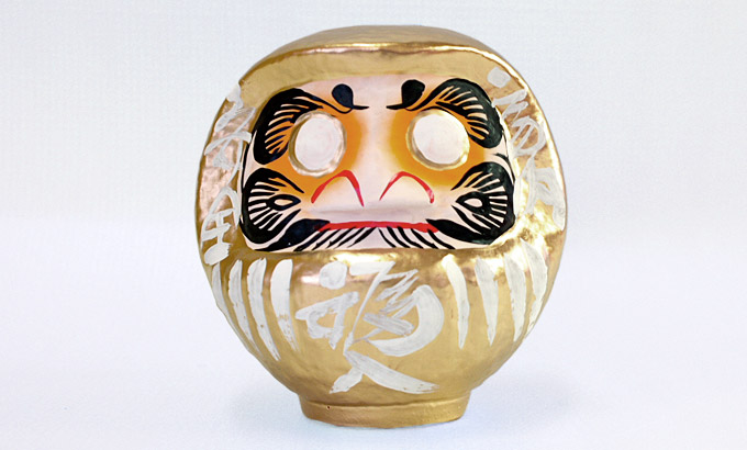 [Arte popular] Daruma dorado n.o 3 (22 cm)