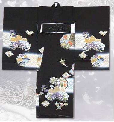 Primer kimono para niños de Kyo-Yuzen (ropa para bebés)