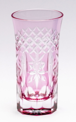 [Vajilla] Vaso de cerveza (Edo Kiriko) Dorado-rojo