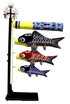 [Koinobori (banderin de carpas)] Banderin de carpas para interiores tenido a mano de seda pura Chirimen: Satsuki (SATUKI)