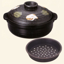 [Vajilla] Olla de barro humeante de color estilo japonés Mino n.º 9