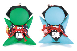 [Arte popular] Sarubobo de la suerte (azul/verde) extra pequeño 15 cm