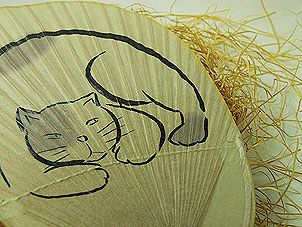 [Abanico] Abanico ovalado Shibu/Gato (Ichi)