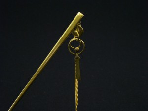 [Horquilla] Horquilla de cadena oscilante de latón dorado, color dorado