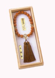 Cuentas de oración de alta calidad para hombres, hechas de auténtico árbol bodhi de ojo de dragón y topacio verde.