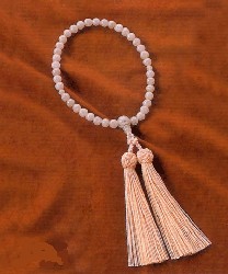 Rosario de alta calidad para mujer, jade genuino (madera fina), cuentas pequeñas, con una sola mano, borla de loto