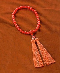 Rosario de alta calidad para mujer, rosa inca (rosario coreano), cuentas pequenas, para una mano, borla de loto