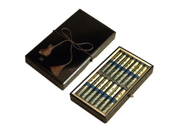 Agarwood, Hoen, tamaño pequeño, 14 piezas, caja lacada, caja de madera de paulownia