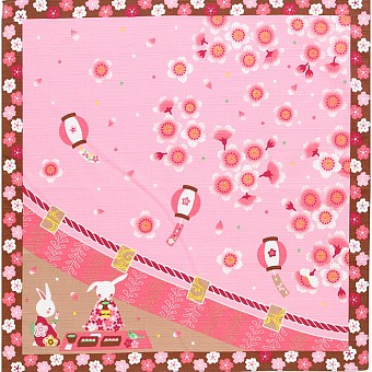 Pequeno pano de algodon furoshiki, Shikisaifu, observacion de flores