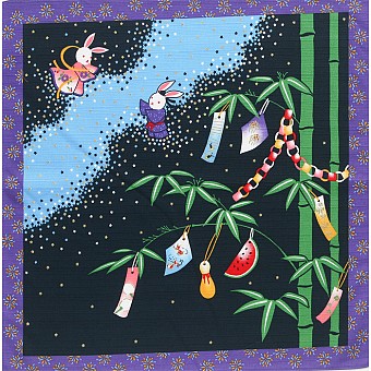 Pano furoshiki de algodon pequeno, pano Shikisai, Tanabata