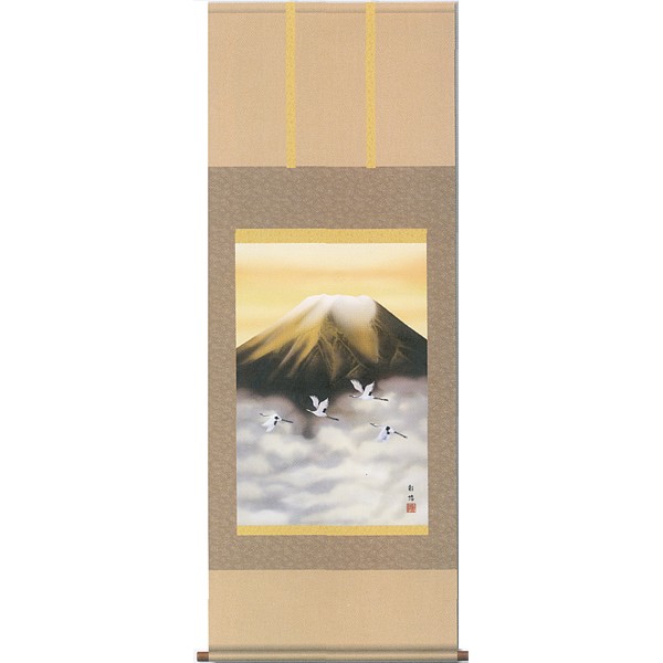 [Impresión] Pergamino colgante de Saiyu Udagawa "Fuji dorado"