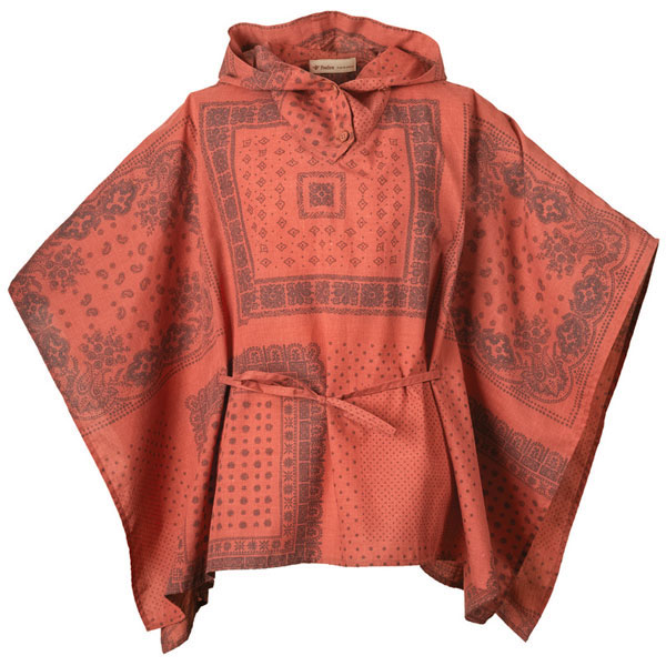 Poncho bandana Scolon, naranja, para mujer (talla única) [Repelente de mosquitos, absorción de humedad, secado rápido, protección UV]