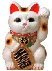 Gato ovalado blanco (mano izquierda) talla 13