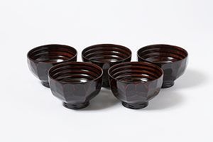 Cuenco para sopa, Minamo (superficie de agua), negro