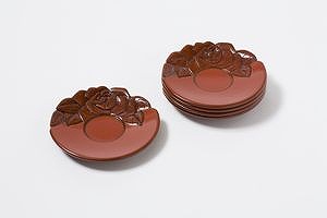 Bandeja de té, rosa medio colapsada, 4 pulgadas