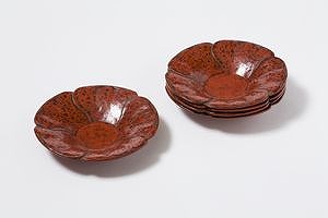 Bandeja de té, flor de anillo de 5 pulgadas, laca para boca seca