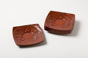 Bandeja de té revestida de cobre de 4 pulgadas con forma de uva