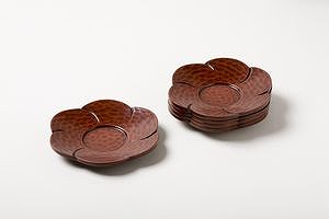 Bandeja de té de 4 pulgadas con diseño de flor de ciruelo