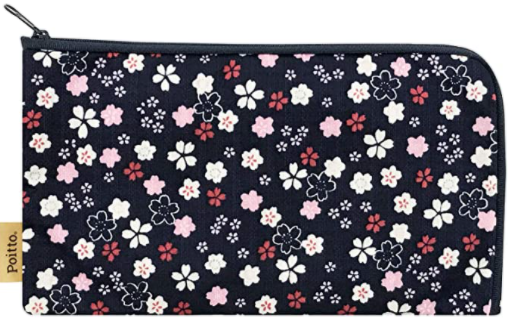 Estuche para mascarilla (azul marino flor de cerezo)