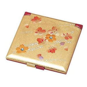 Espejo compacto mini Kirari de hoja de oro de Kanazawa