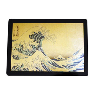 Alfombrilla de raton con laminas de Kanazawa "Hokusai: detras de las olas de Kanagawa"