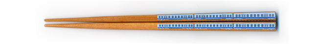 Palillos chinos con forma de tren, color azul, 18 cm