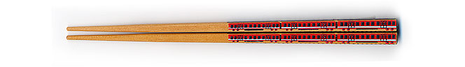 Palillos chinos de tren, rojos, 18 cm