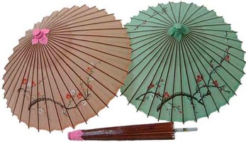 Paraguas Sakura de mango mediano